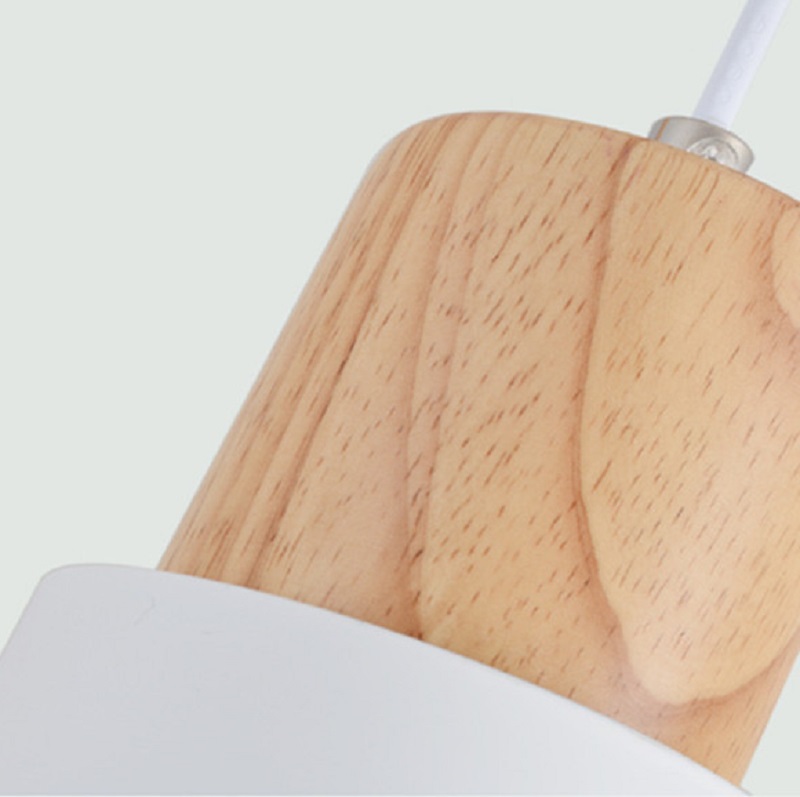 Деревянный подвесной светильник в скандинавском стиле PIPE WOOD SHORT фото 15