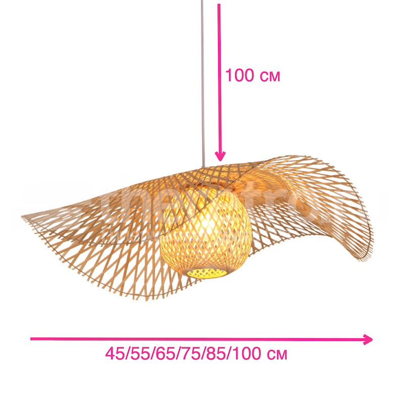 Ротанговый подвесной светильник Lotus Leaf Pendant Light E фото 2 Ротанговый подвесной светильник Lotus Leaf Pendant Light E фото 2