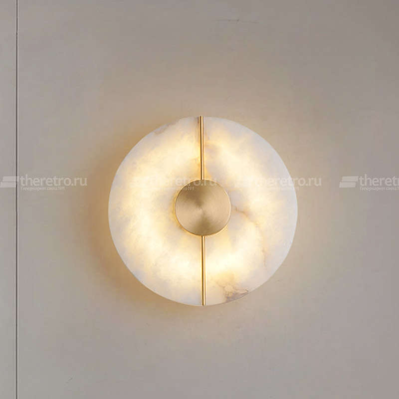 Серия светодиодных настенных светильников с мраморными плафонами круглой и прямоугольной формы PHEBE фото #num#