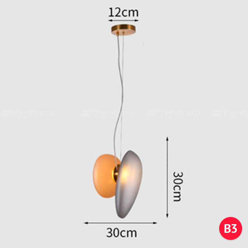 Серия светильников в виде комбинаций двух матовых плафонов разных форм и оттенков LINDIS фото 34