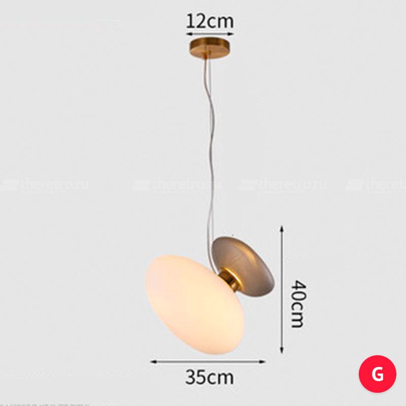 Серия светильников в виде комбинаций двух матовых плафонов разных форм и оттенков LINDIS фото 19