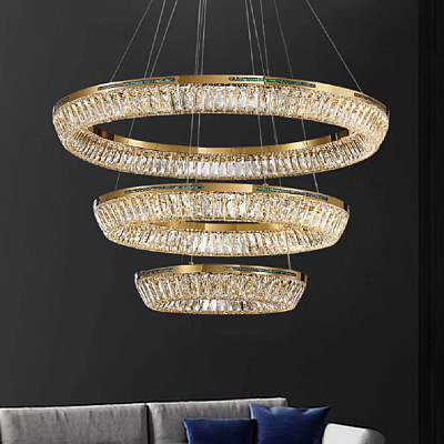 Кольцевые люстры и светильники GERTRUDA LUX Два кольца. 40 + 60 см   фото 1