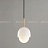 Серия подвесных светильников с разнотипными фигурными плафонами округлой формы из белого мрамора MIEL A фото 2