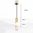 Серия подвесных светильников с плафонами различных геометрических форм из натурального белого мрамора A1 золотой фото 14