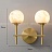 Серия настенных светильников на одну и две лампы с мраморными плафонами шарообразной формы MARELL фото 4