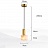 Серия подвесных светильников с плафонами различных геометрических форм из натурального белого мрамора B1 золотой фото 8