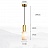 Серия подвесных светильников с плафонами различных геометрических форм из натурального белого мрамора A1 золотой фото 15