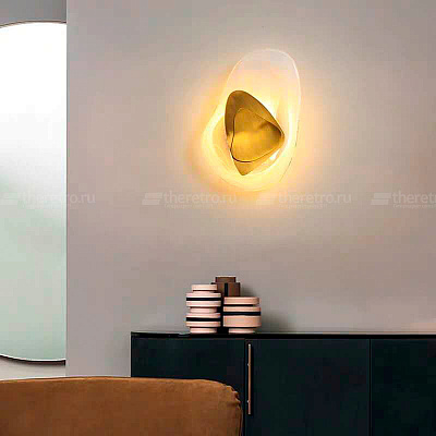 Бра Transparent Pebbles Sconces Латунь фото 7