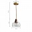 Подвесной светильник в скандинавском стиле со стеклянным плафоном и деревянным элементом BENITO фото 5