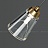 Подвесной светильник с двумя конусообразными плафонами из металла и кристалла ADRIELL фото 5