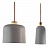 Серия подвесных светильников со скругленными цилиндрическими плафонами в коническом деревянном держателе FINA фото 17