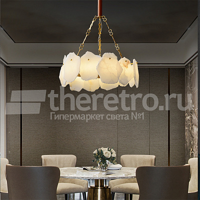 Подвесной однорядный светильник Naturays Marble Josiah Alabaster B фото 12