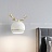 Подвесной светодиодный светильник с матовым шарообразным плафоном и декором в виде оленьих рожек WENDY белый фото 4