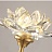 Подвесной светильник в виде цветка из стеклянных кристаллов в кольцевом каркасе LOTOS ONE 3 плафона  фото 9