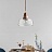 Подвесной светильник в скандинавском стиле со стеклянным плафоном и деревянным элементом BENITO фото 3