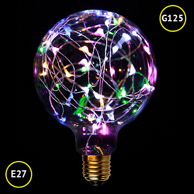 Лампа E27 RGB Светодиодная фото 4