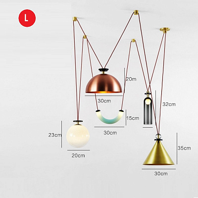 Roll & Hill Shape Up 5-Piece Chandelier V9 F фото 14