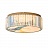 Потолочный светильник с плафоном из стеклянных перламутровых пластин и декором из глазурованной эмали AKIRA CRISTEL 60 см   фото 5