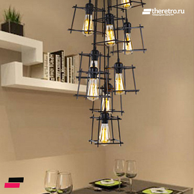 Подвесной Loft Seven light 1 плафон  фото 11