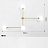 Дизайнерский минималистский настенный светильник LINES 13 2 плафон  Золотой фото 9