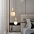 Серия подвесных светильников с плафонами различных геометрических форм из натурального белого мрамора A1 золотой фото 29