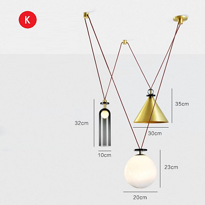 Roll & Hill Shape Up 5-Piece Chandelier V9 F фото 13