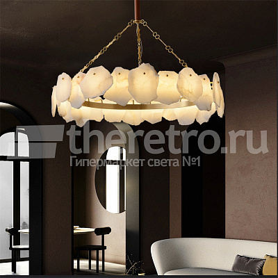 Подвесной однорядный светильник Naturays Marble Josiah Alabaster B фото 15