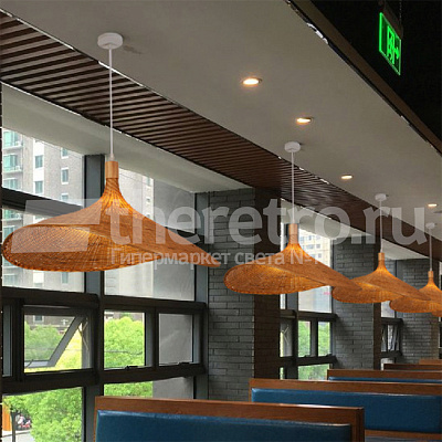 Ротанговый подвесной светильник Lotus Leaf Pendant Light E фото 21
