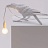 Настольная лампа Bird Lamp Black designed by Marcantonio Raimondi Malerba Белый A фото 5