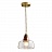 Подвесной светильник в скандинавском стиле со стеклянным плафоном и деревянным элементом BENITO фото 2