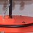 Подвесной светодиодный светильник с круглым плафоном на дисковидном матовом корпусе EUREKA A красный фото 15