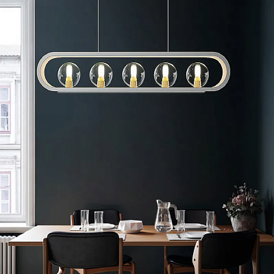 Реечный, рядный светильник INGERLINE 5 ламп. Цвет Хром фото 12