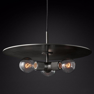 Подвесной светильник RH Utilitaire Disk Triple Pendant фото 5