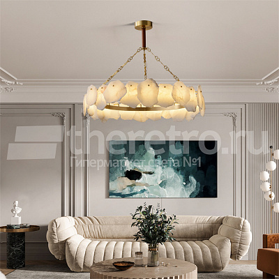 Подвесной однорядный светильник Naturays Marble Josiah Alabaster B фото 9
