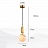 Серия подвесных светильников с плафонами различных геометрических форм из натурального белого мрамора A золотой фото 4
