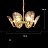 Серия дизайнерских люстр с выпуклыми овальными плоскостями с узором по технике «морозная роспись» RIFFLE 6 ламп фото 2