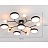 Серия потолочных светодиодных люстр с дисковидными и шарообразными плафонами на разветвленном каркасе MARTA-2 A серый фото 12