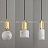 Серия подвесных светильников с плафонами различных геометрических форм из натурального белого мрамора A1 золотой фото 21