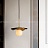 Подвесной светильник с плафоном в виде цельного мраморного шара под изогнутым двуцветным абажуром OLEA фото 5
