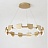 Светодиодная люстра на кольцевом каркасе со струнным подвесом CANTO 8 плафонов Золотой фото 2