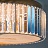 Потолочный светильник с плафоном из стеклянных перламутровых пластин и декором из глазурованной эмали AKIRA CRISTEL 40 см   фото 6