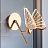Настенный светодиодный светильник в виде золотых бабочек с ажурными крыльями AMELIS WALL фото 3