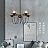 Светильник с шарообразными,стеклянными плафонами на кольцевых кронштейнах ORBIT 5 плафонов Черный фото 8
