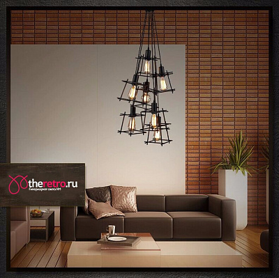 Подвесной Loft Seven light 1 плафон  фото 3