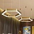 Светодиодная люстра геометрической формы на струнном подвесе PENTAGON 70 см   фото 5