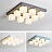 Серия потолочных люстр с матовыми стеклянными плафонами квадратной формы BOARD CUBE 6 плафонов Белый фото 5