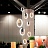 Серия подвесных светодиодных светильников с отделкой в цвете латунь по внутреннему контуру кольцевидного плафона GINA фото 7
