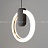 Серия подвесных светодиодных светильников с отделкой в цвете латунь по внутреннему контуру кольцевидного плафона GINA A черный фото 11