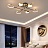 Потолочная светодиодная люстра с плафонами в форме колец и дисков MARSA 8 плафонов  Золотой фото 14