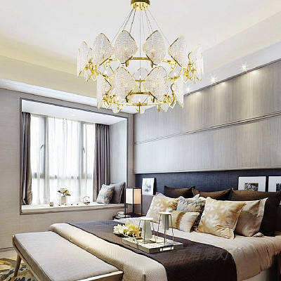 Ritz Crystall Leaf Chandelier фото 12